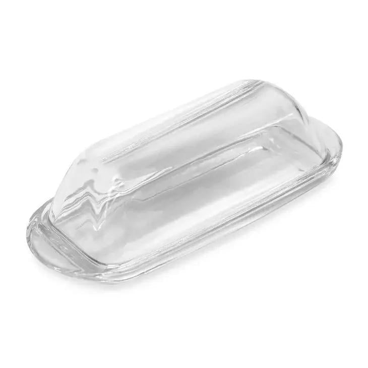 Smooth Glass Butter Dish
