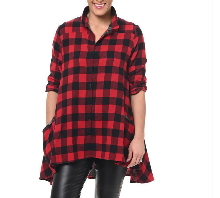 Snap Dragon & Twig Women's Flannel Shacket | Layla