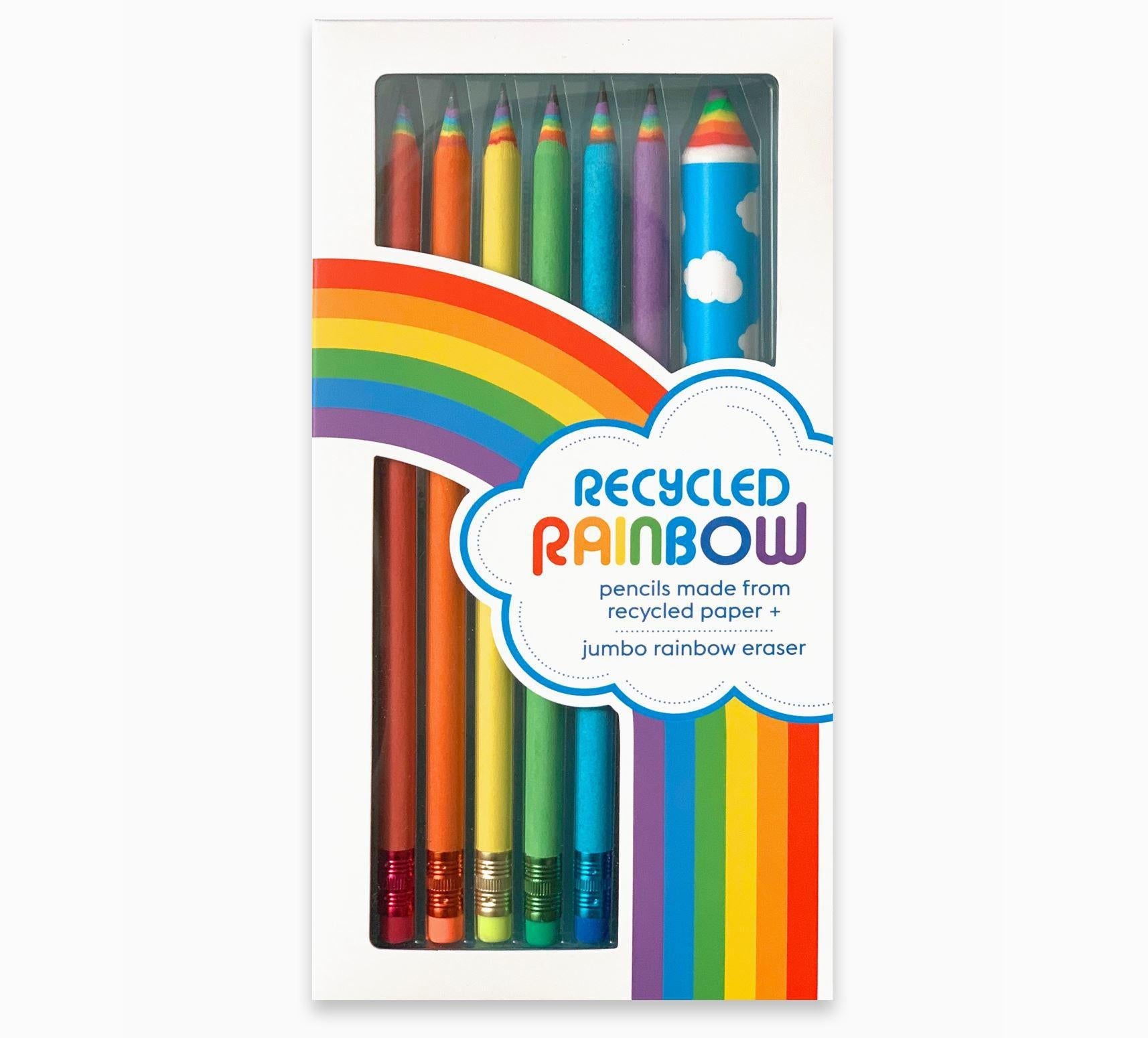 Snifty Recycled Rainbow Pencil & Eraser Set