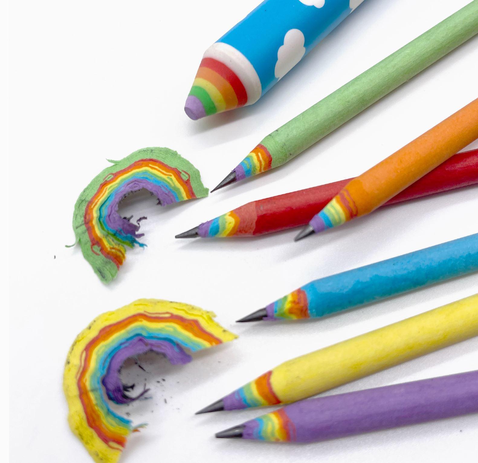 Snifty Recycled Rainbow Pencil & Eraser Set