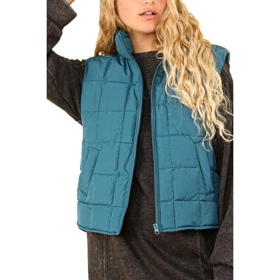 Solid Puffer Padded Warm Vest Solid Puffer Padded Warm Vest