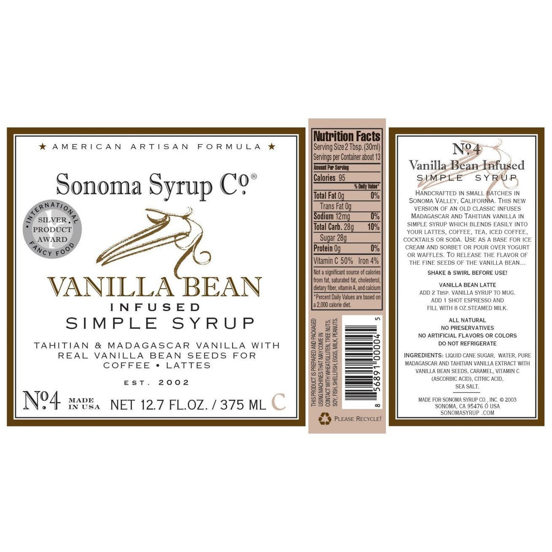Sonoma Syrup | Vanilla Bean Simple Syrup Sonoma Syrup | Vanilla Bean Simple Syrup