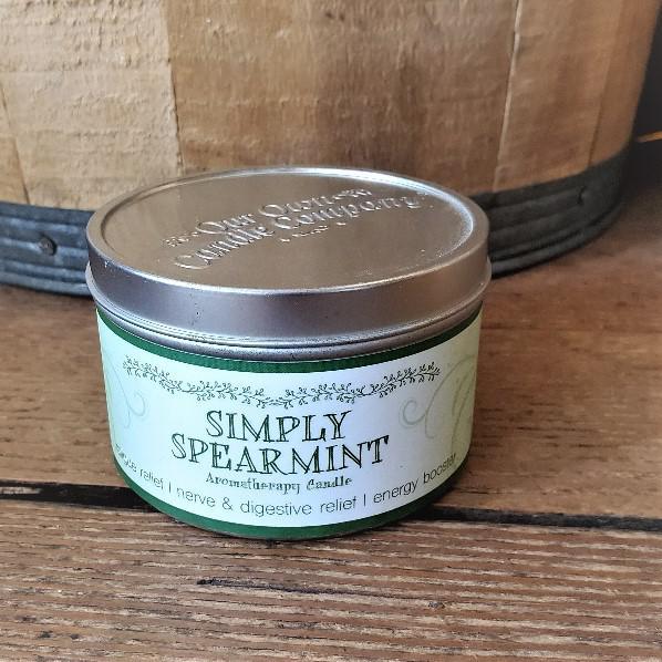 Aromatherapy Soy Candle Tin Spearmint Aromatherapy Soy Candle Tin