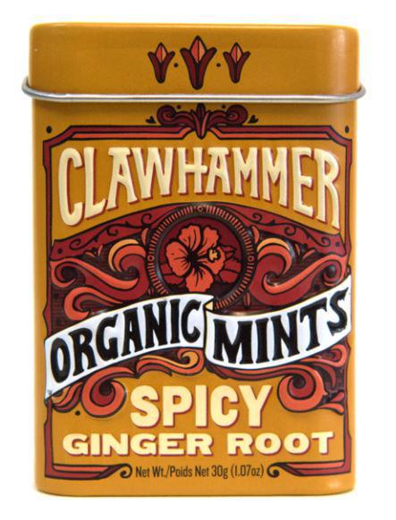 Clawhammer Organic Mints Spicy Ginger Root Clawhammer Organic Mints