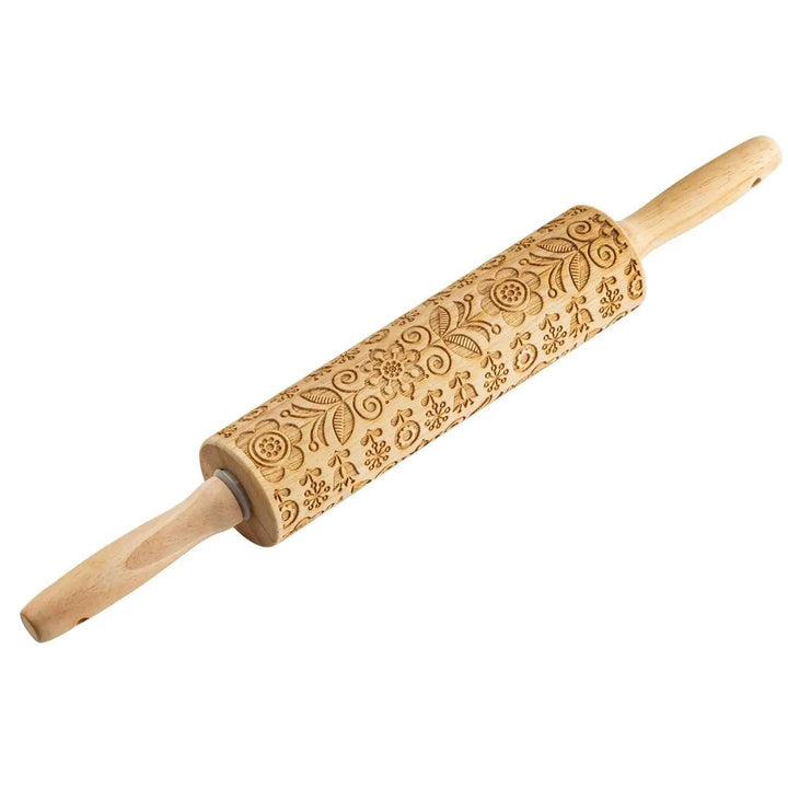Embossed Rolling Pin 15.25" Spring Embossed Rolling Pin 15.25"