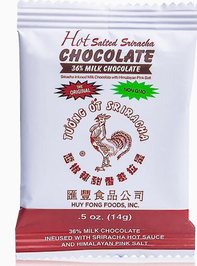 Sriracha Infused Milk Chocolate Mini Bar