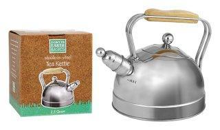 Stainless Steel Steam Kettle Tea Kettle 2.5 Qt Wood Hand Stainless Steel Steam Kettle Tea Kettle 2.5 Qt Wood Hand