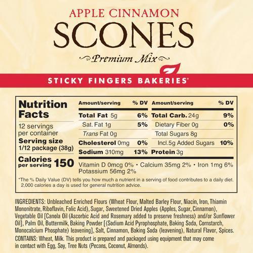 Sticky Fingers Premium Scone Mix | Apple Cinnamon Sticky Fingers Premium Scone Mix | Apple Cinnamon