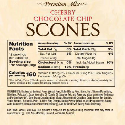 Sticky Fingers Premium Scone Mix | Cherry Chocolate Chip