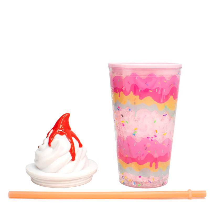 Layered Soft Serve Ice Cream Tumbler Strawberry