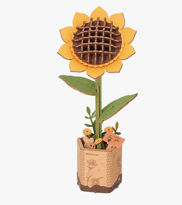 3D Wooden Flower Puzzle Sunflower
