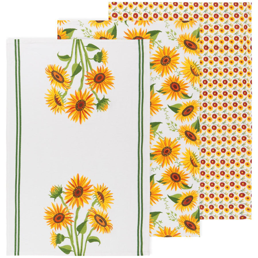 Sunflower Splendor Bakers Floursack Dishtowels Set Sunflower Splendor Bakers Floursack Dishtowels Set
