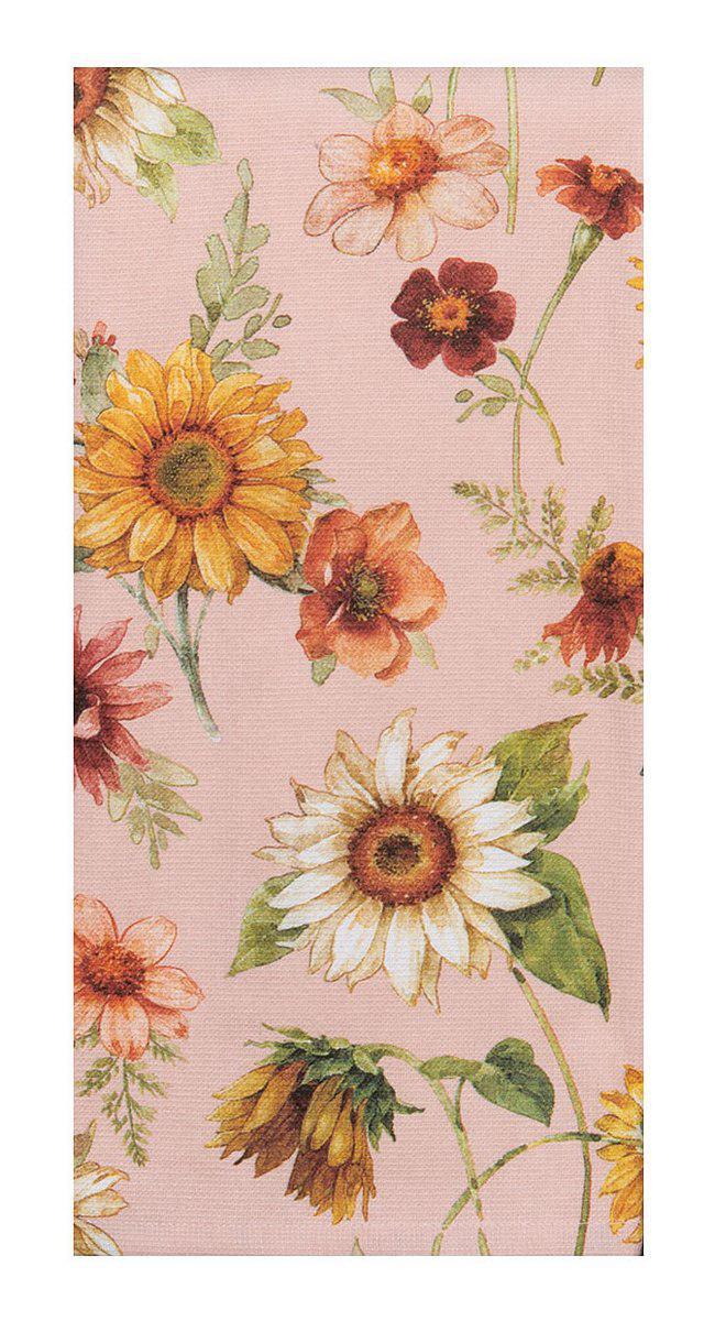 Sunflower Whispers Toss Dual Purpose Terry Towel Sunflower Whispers Toss Dual Purpose Terry Towel