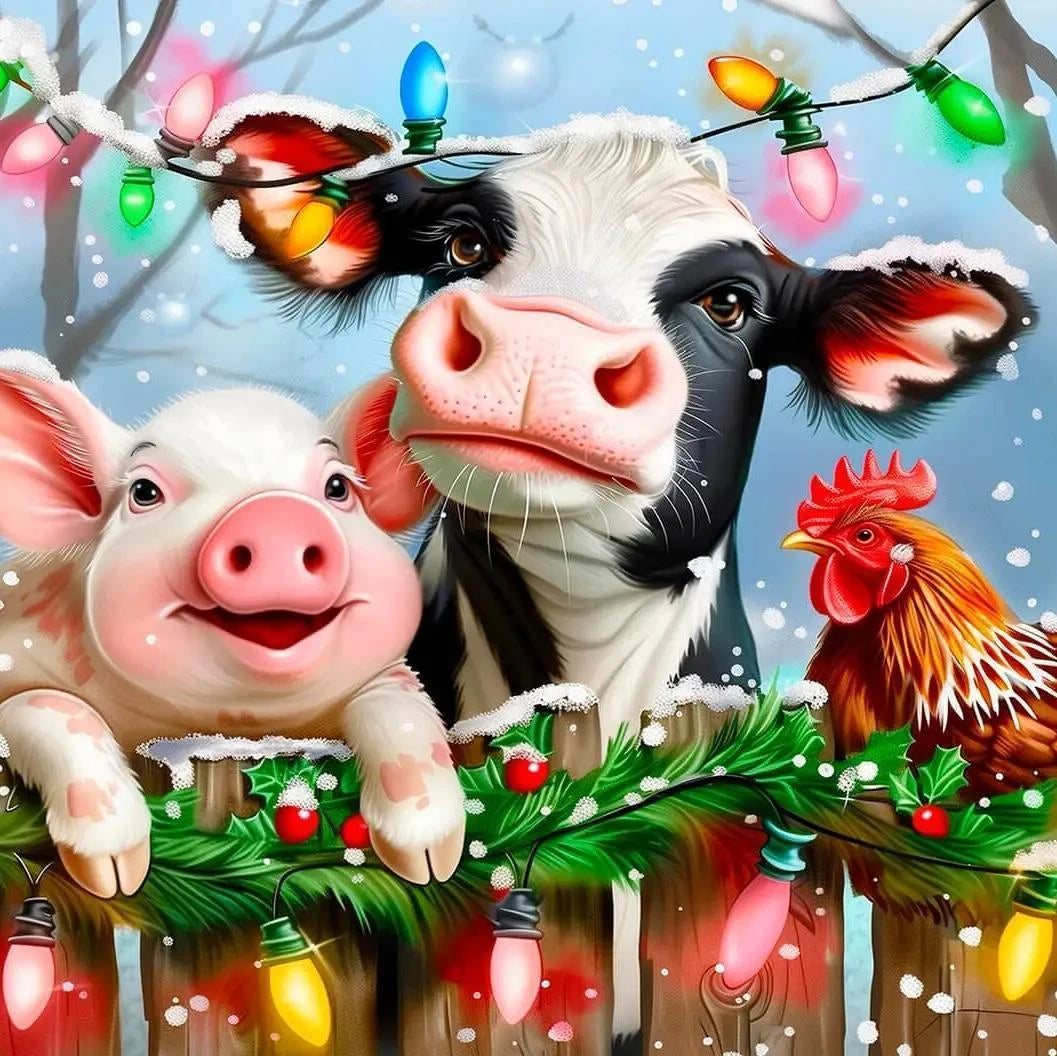 SunsOut Puzzle 0153 Christmas On the Farm 300 Pc Puzzle SunsOut Puzzle 0153 Christmas On the Farm 300 Pc Puzzle