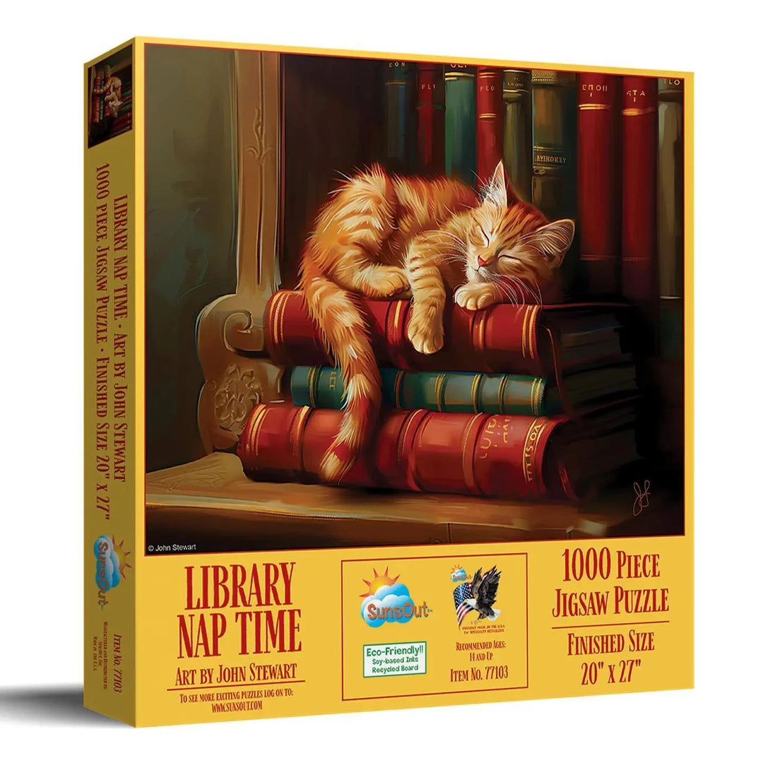 SunsOut Puzzle 0260 Library Nap Time 1000 Pc Puzzle SunsOut Puzzle 0260 Library Nap Time 1000 Pc Puzzle