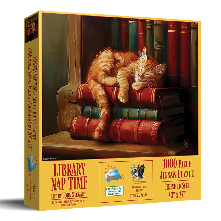 SunsOut Puzzle 0260 Library Nap Time 1000 Pc Puzzle SunsOut Puzzle 0260 Library Nap Time 1000 Pc Puzzle