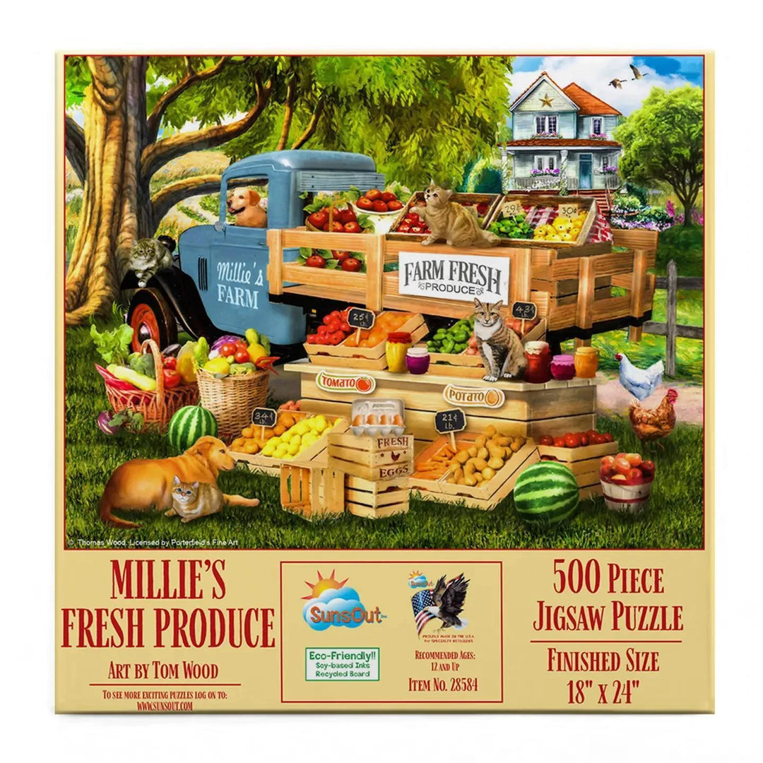 SunsOut Puzzle 0270 Millie's Fresh Produce 500 Pc Puzzle SunsOut Puzzle 0270 Millie's Fresh Produce 500 Pc Puzzle