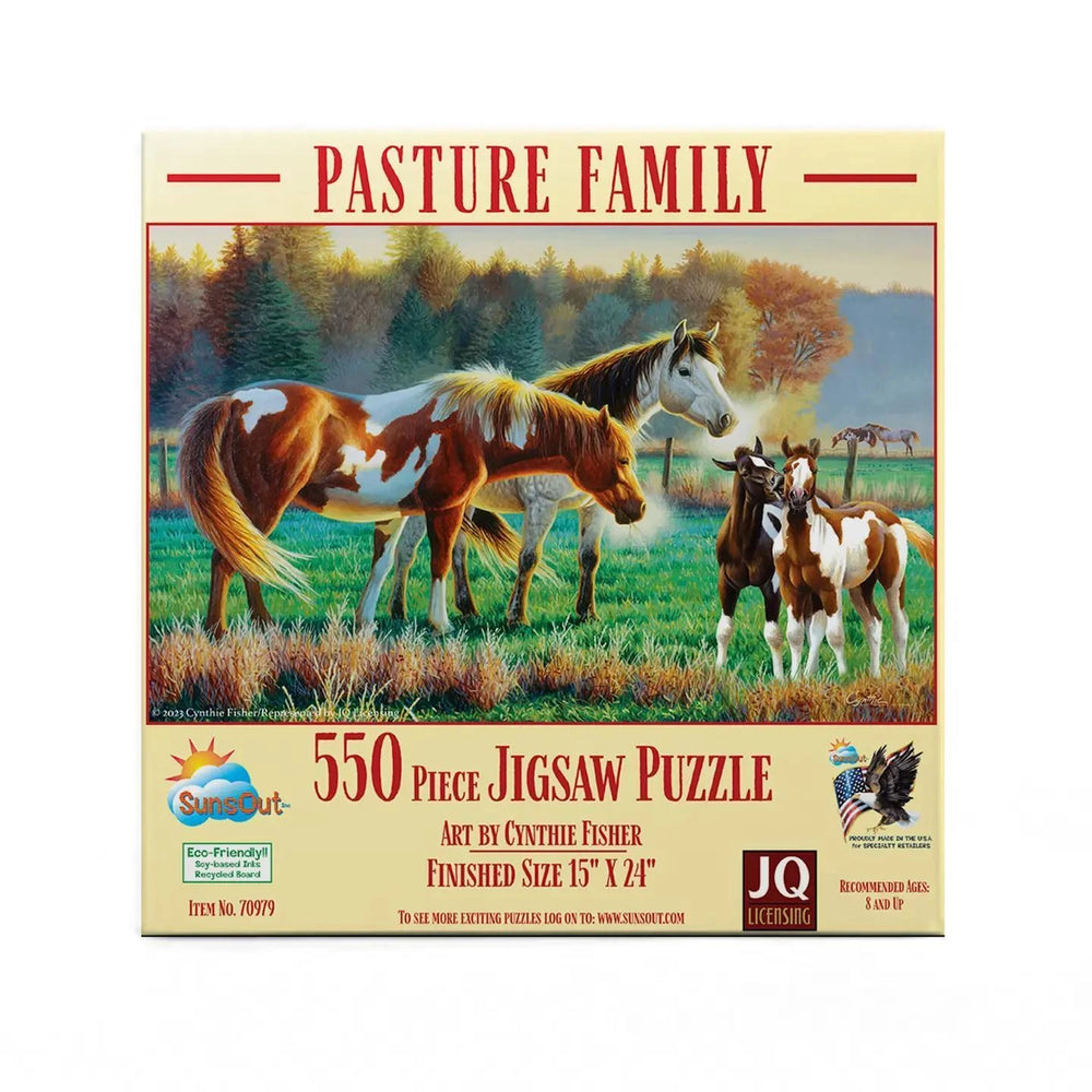 SunsOut Puzzle 0367 Pasture Family 550 Pc Puzzle SunsOut Puzzle 0367 Pasture Family 550 Pc Puzzle