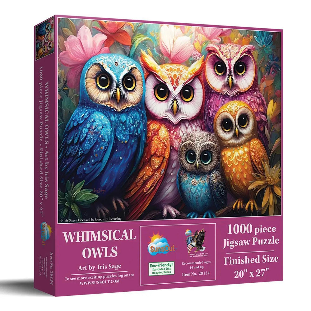 SunsOut Puzzle 0599 Whimsical Owls 1000 Pc Puzzle SunsOut Puzzle 0599 Whimsical Owls 1000 Pc Puzzle