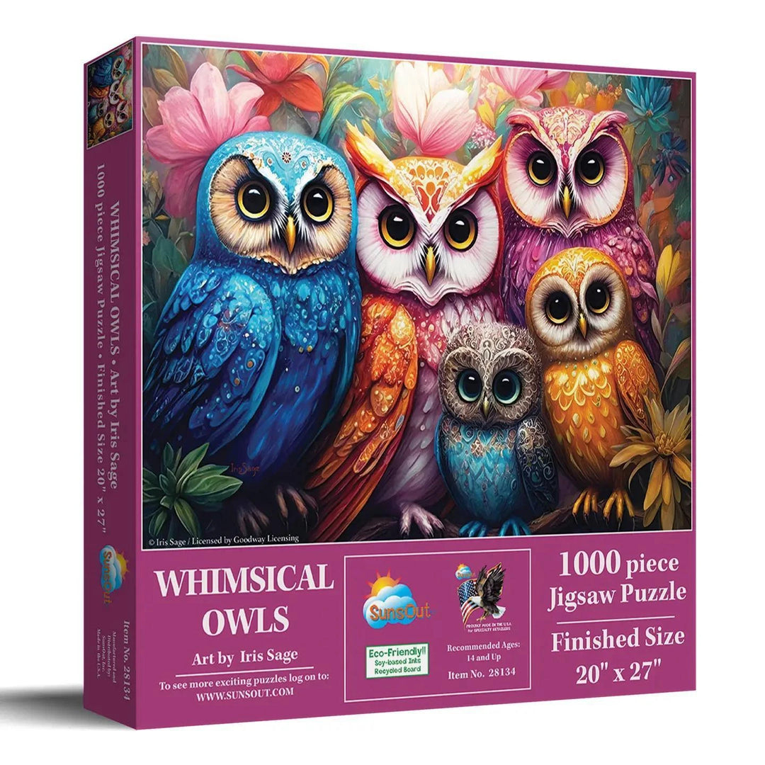 SunsOut Puzzle 0599 Whimsical Owls 1000 Pc Puzzle SunsOut Puzzle 0599 Whimsical Owls 1000 Pc Puzzle
