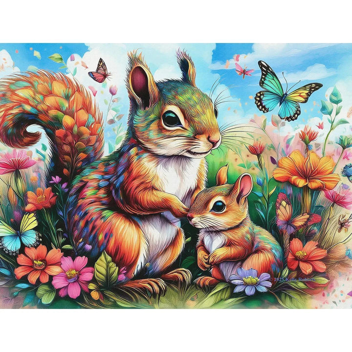 SunsOut Puzzle 0745 Squirrel Family 300 Pc Puzzle SunsOut Puzzle 0745 Squirrel Family 300 Pc Puzzle
