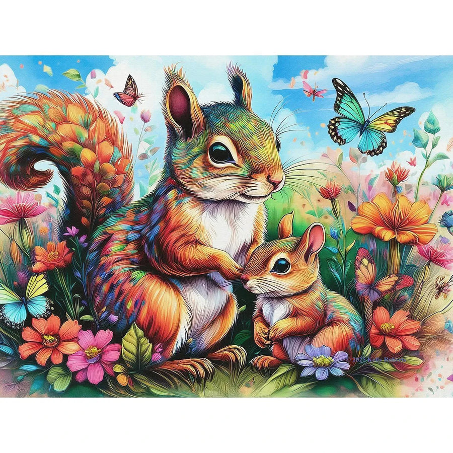 SunsOut Puzzle 0745 Squirrel Family 300 Pc Puzzle SunsOut Puzzle 0745 Squirrel Family 300 Pc Puzzle