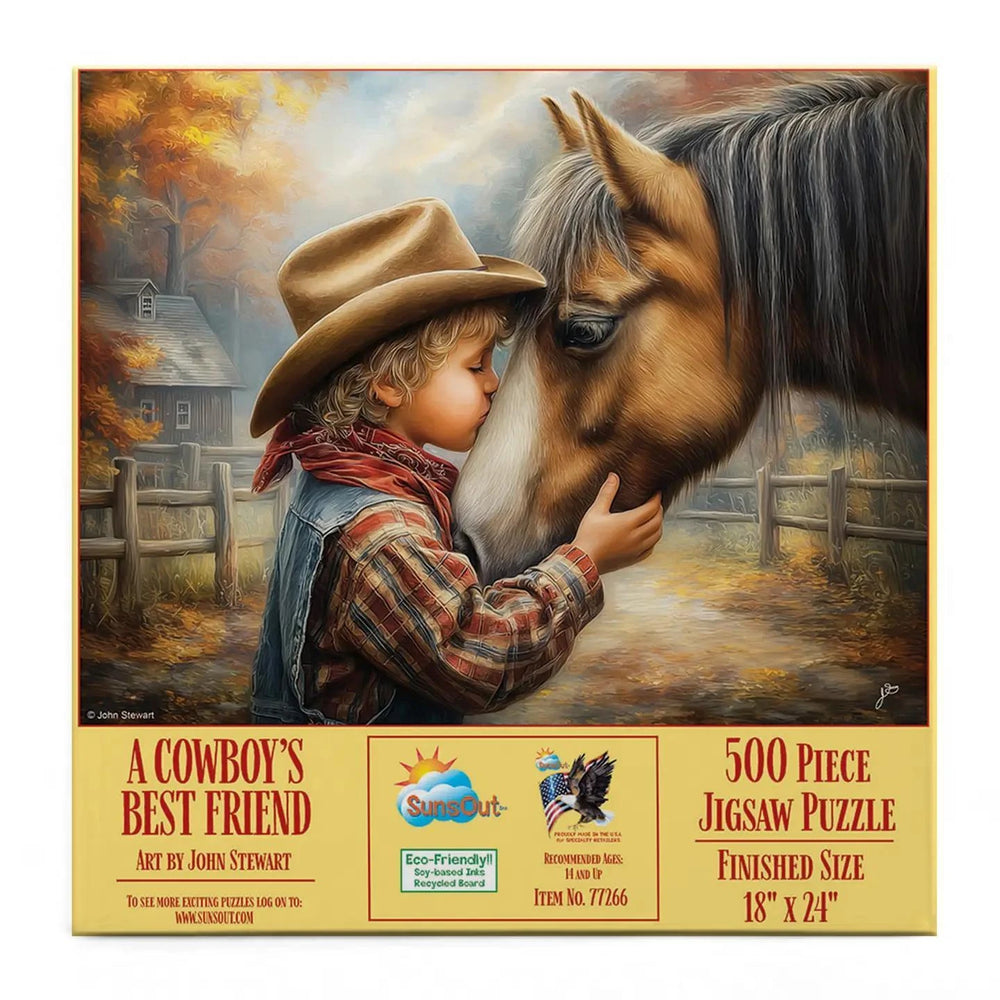 SunsOut Puzzle 1081 A Cowboy's Best Friend 500 Pc Puzzle SunsOut Puzzle 1081 A Cowboy's Best Friend 500 Pc Puzzle