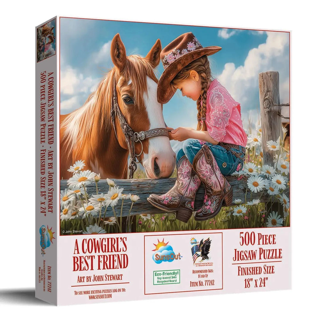 SunsOut Puzzle 1097 A Cowgirl's Best Friend 500 Pc Puzzle SunsOut Puzzle 1097 A Cowgirl's Best Friend 500 Pc Puzzle
