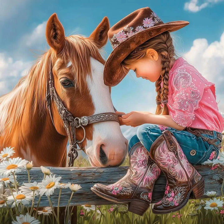 SunsOut Puzzle 1097 A Cowgirl's Best Friend 500 Pc Puzzle SunsOut Puzzle 1097 A Cowgirl's Best Friend 500 Pc Puzzle
