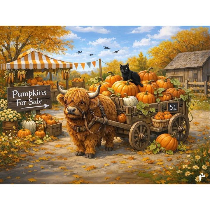 SunsOut Puzzle Delivering Pumpkins 300 Pc Puzzle SunsOut Puzzle Delivering Pumpkins 300 Pc Puzzle