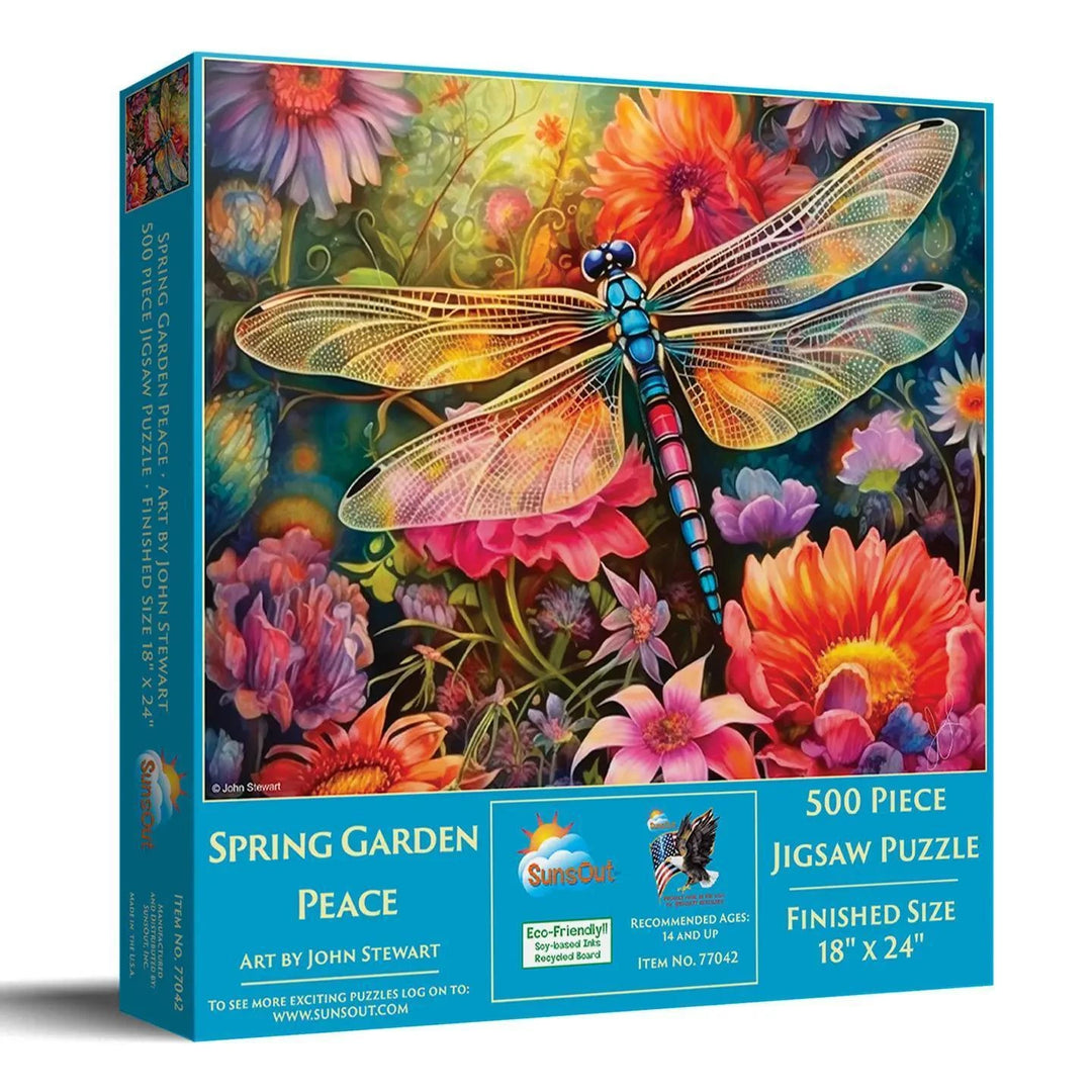 SunsOut Puzzle Spring Garden Peace 500 Pc Puzzle SunsOut Puzzle Spring Garden Peace 500 Pc Puzzle