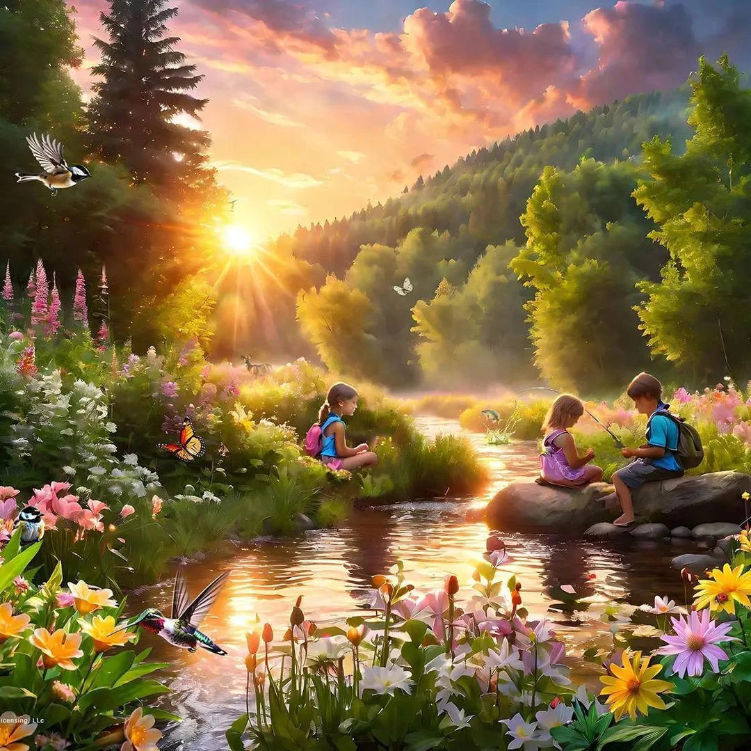 SunsOut Puzzle Tranquil Stream 1000 Pc Puzzle SunsOut Puzzle Tranquil Stream 1000 Pc Puzzle
