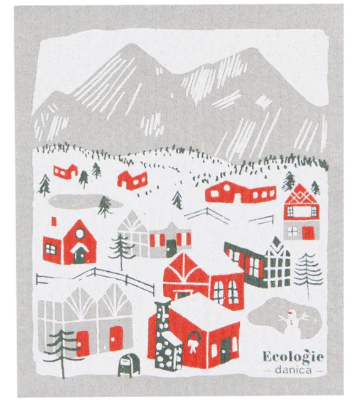 Now Designs Swedish Dishcloth 8x6.5x0 - Snowy Village