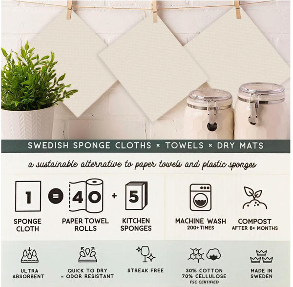 Swedish Sponge Dish Cloth |Addicted To Coffee