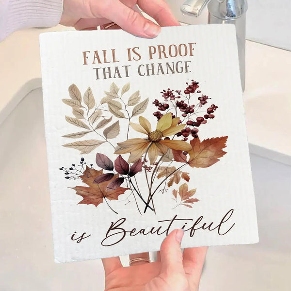 Swedish Sponge Dish Cloth | Autumn Fall Is Proof of Change