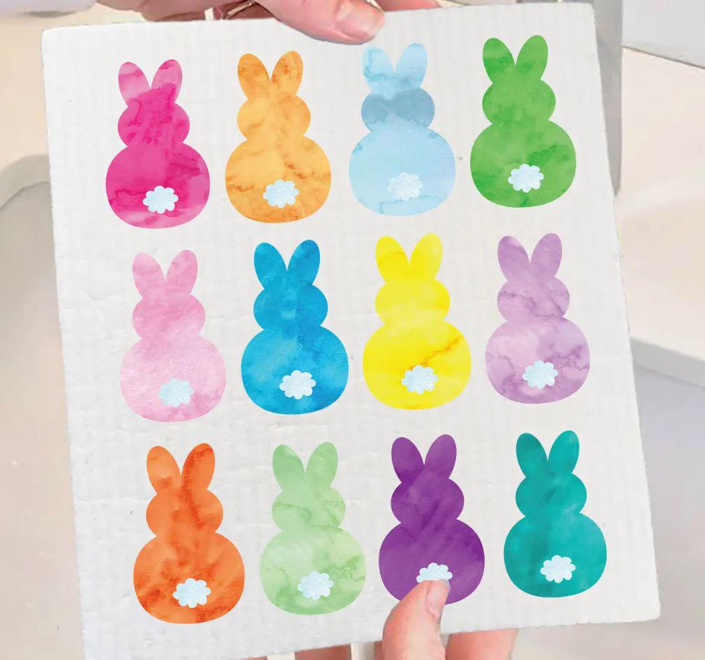 Swedish Sponge Dish Cloth | Easter Colorful Bunny Peeps