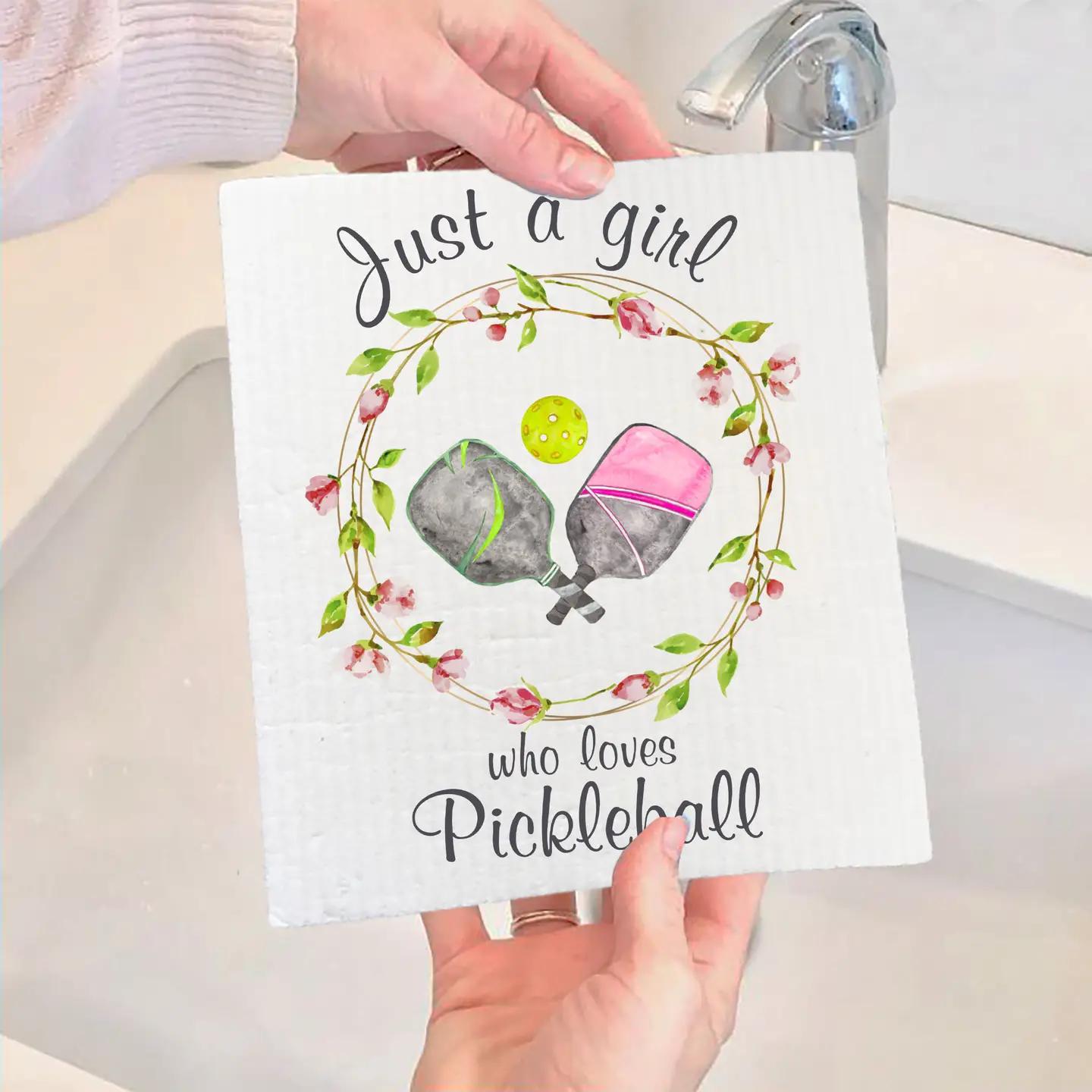 Swedish Sponge Dish Cloth | Just A Girl Who Loves Pickleball Swedish Sponge Dish Cloth | Just A Girl Who Loves Pickleball