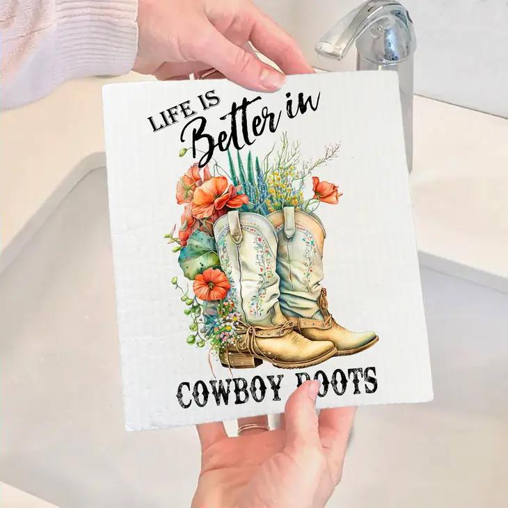 Swedish Sponge Dish Cloth | Life is Better in Cowboy Boots