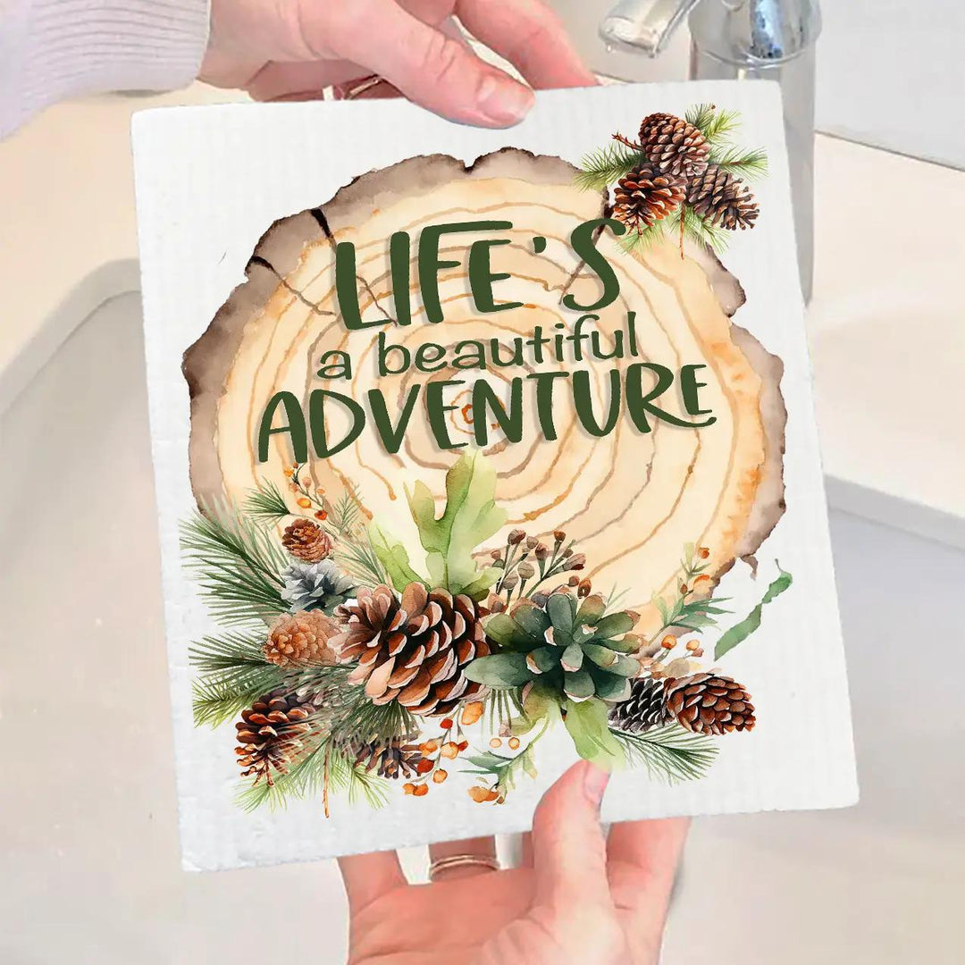 Swedish Sponge Dish Cloth | Lifes A Beautiful Adventure Pine Cone Swedish Sponge Dish Cloth | Lifes A Beautiful Adventure Pine Cone