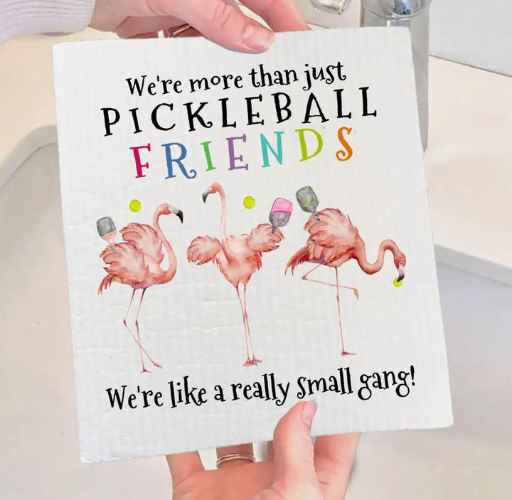 Swedish Sponge Dish Cloth | Pickleball We're More Than Friends Swedish Sponge Dish Cloth | Pickleball We're More Than Friends