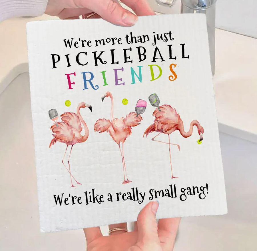 Swedish Sponge Dish Cloth | Pickleball We're More Than Friends Swedish Sponge Dish Cloth | Pickleball We're More Than Friends