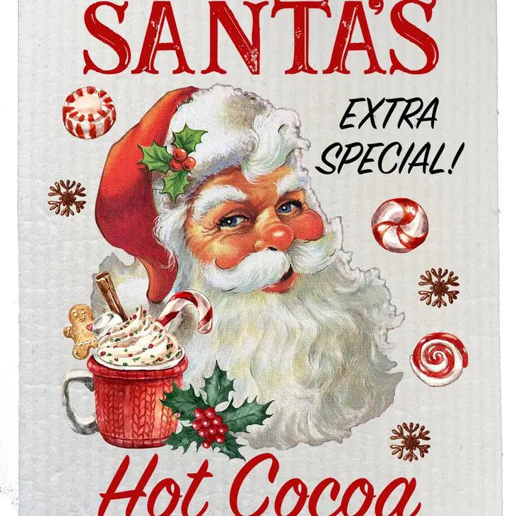 Swedish Sponge Dish Cloth | Santa's Hot Cocoa