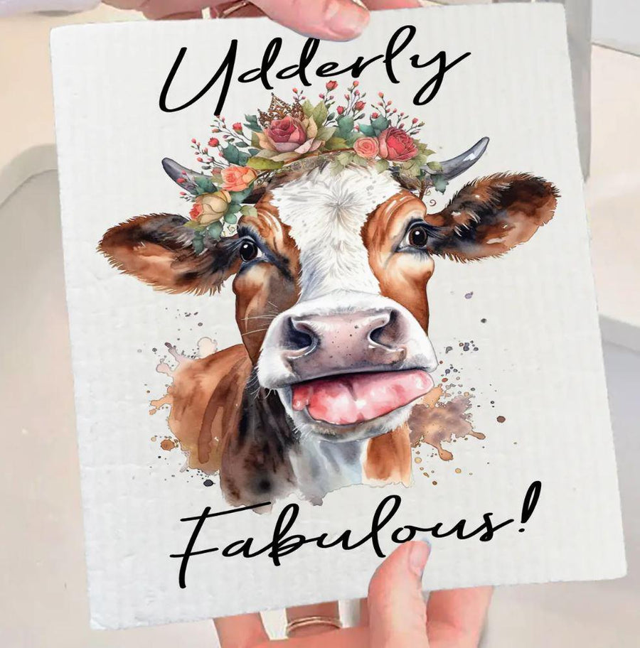 Swedish Sponge Dish Cloth | Udderly Fabulous Cow Farmhouse Swedish Sponge Dish Cloth | Udderly Fabulous Cow Farmhouse