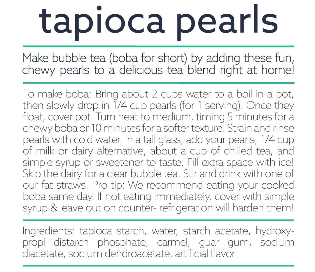 Tapioca Boba Pearls for Bubble Tea