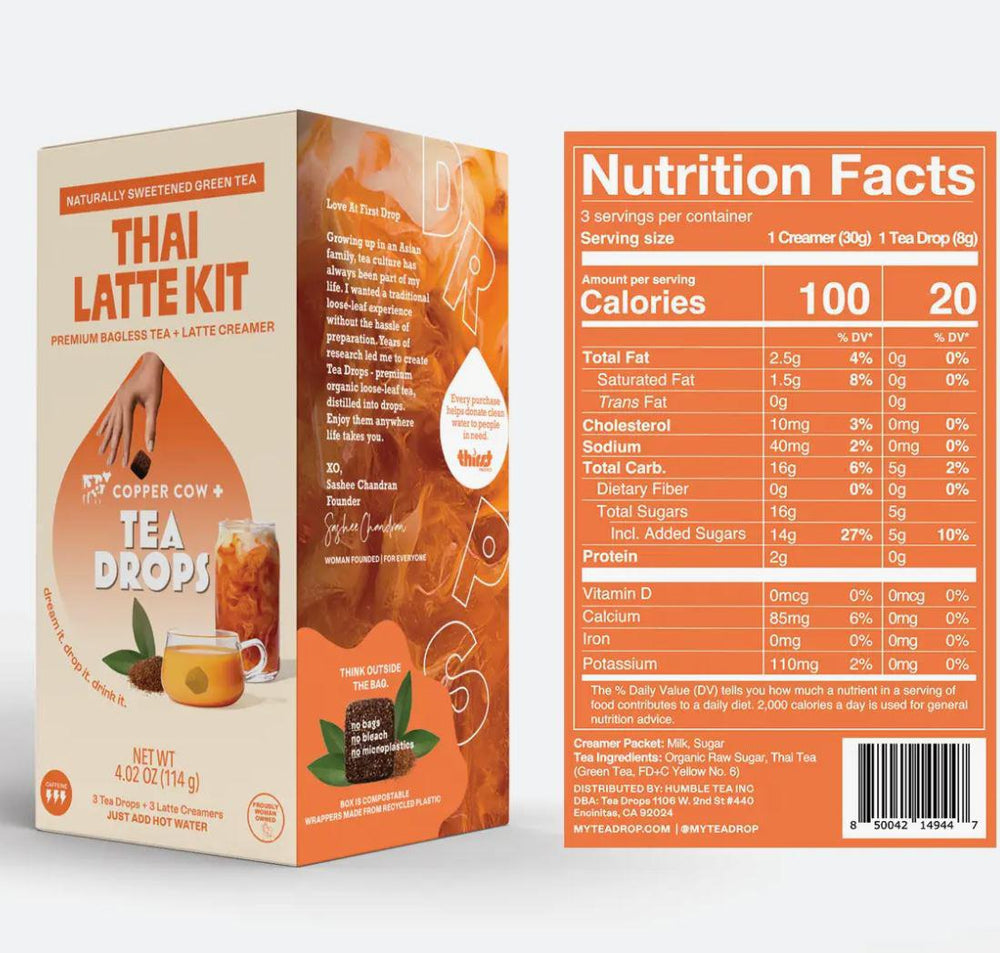 Tea Drops Organic| Thai Latte Kit Tea Drops Organic| Thai Latte Kit