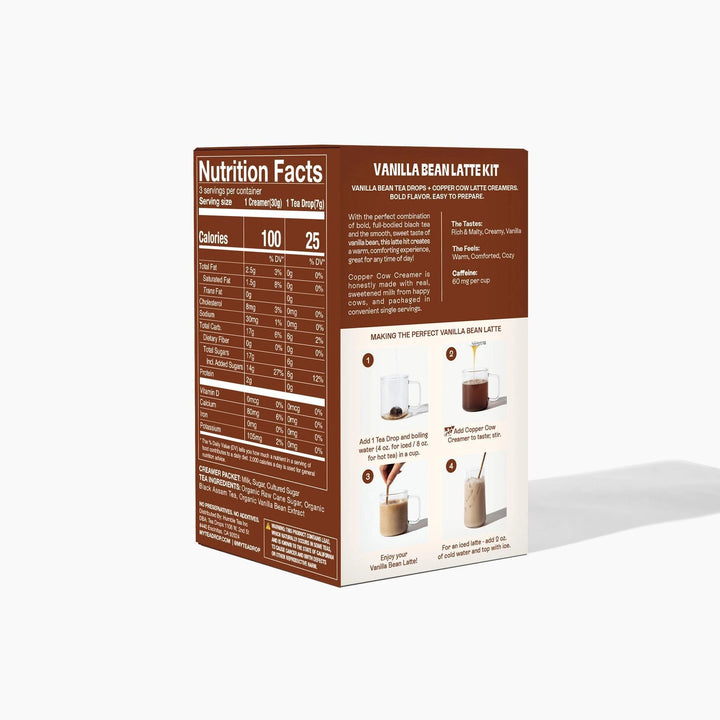 Tea Drops Organic| Vanilla Bean Latte Kit Tea Drops Organic| Vanilla Bean Latte Kit