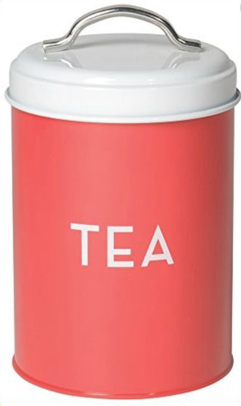 Retro Coffee & Tea Steel Tins Tea Red Retro Coffee & Tea Steel Tins