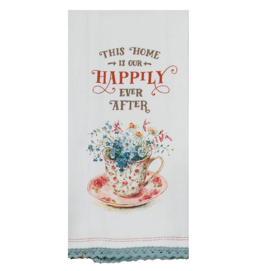 Tea Towel | Cottage Core "This is Our Happily Ever After" Tea Towel | Cottage Core "This is Our Happily Ever After"