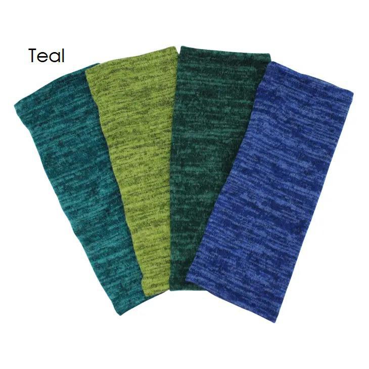 Heather Jersey Fingerless Gloves Teal Heather Jersey Fingerless Gloves