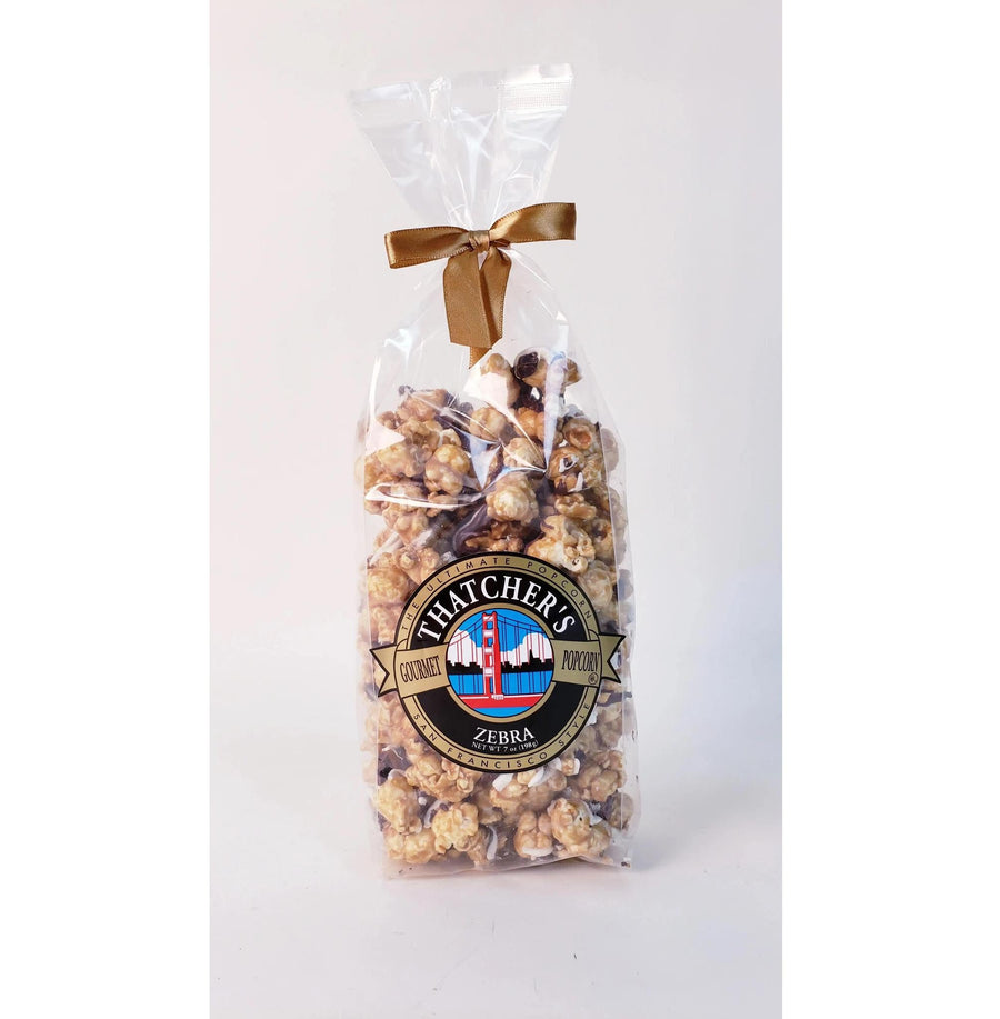 Thatcher's Gourmet Caramel Popcorn | Zebra (Dark & White Chocolate) Thatcher's Gourmet Caramel Popcorn | Zebra (Dark & White Chocolate)